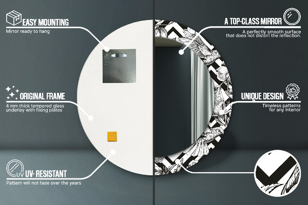 Kolibrík Okrúhle dekoračné zrkadlo