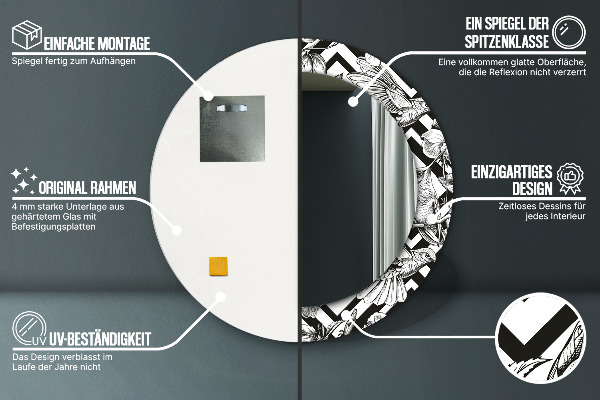 Kolibrík Okrúhle dekoračné zrkadlo