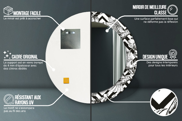 Kolibrík Okrúhle dekoračné zrkadlo