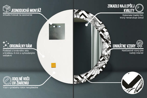 Kolibrík Okrúhle dekoračné zrkadlo