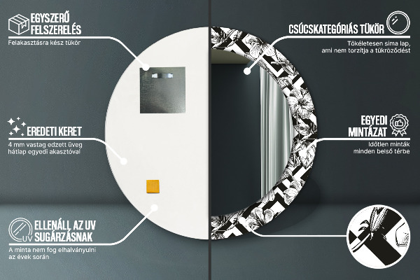 Kolibrík Okrúhle dekoračné zrkadlo