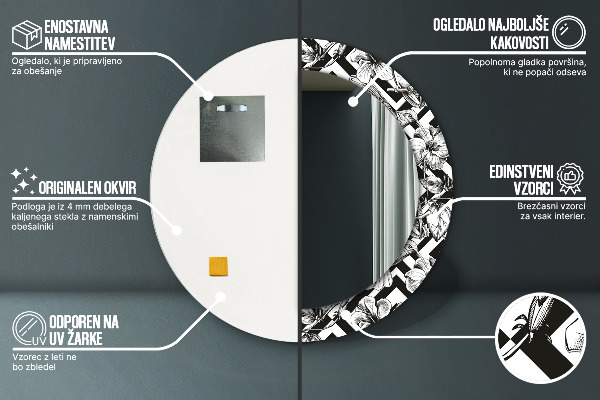 Kolibrík Okrúhle dekoračné zrkadlo