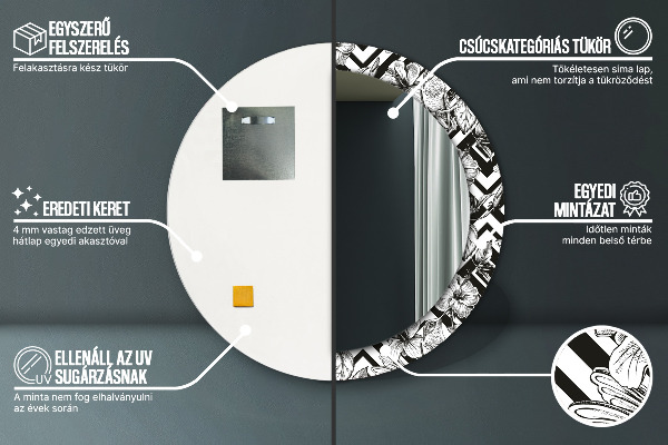 Kolibrík Okrúhle dekoračné zrkadlo