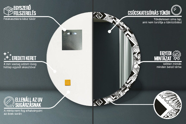 Kolibrík Okrúhle dekoračné zrkadlo