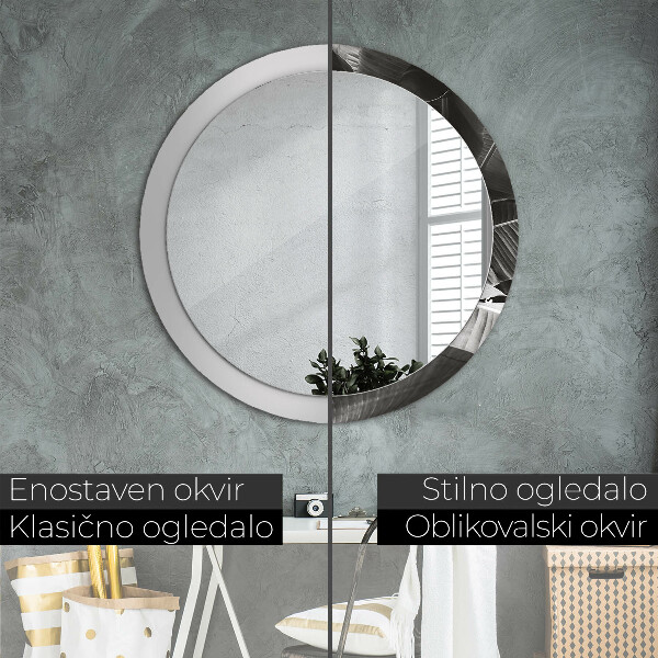 Tropické palmy Okrúhle dekoračné zrkadlo na stenu