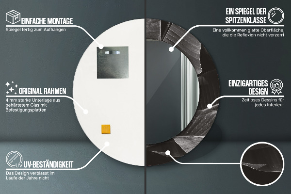 Tropické palmy Okrúhle dekoračné zrkadlo na stenu