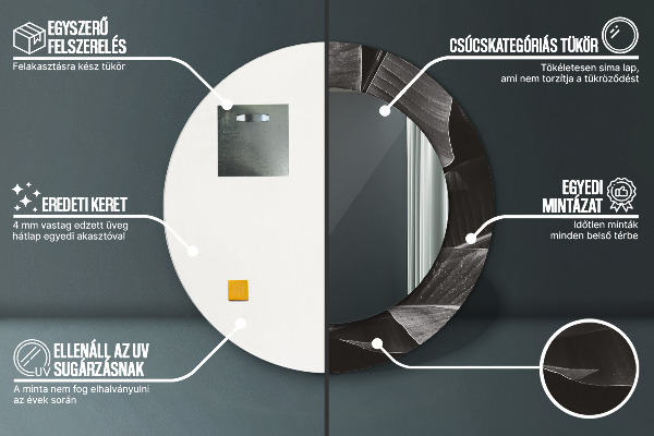 Tropické palmy Okrúhle dekoračné zrkadlo na stenu