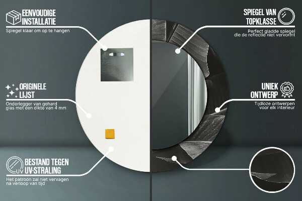 Tropické palmy Okrúhle dekoračné zrkadlo na stenu