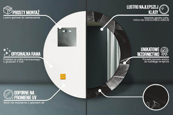 Tropické palmy Okrúhle dekoračné zrkadlo na stenu