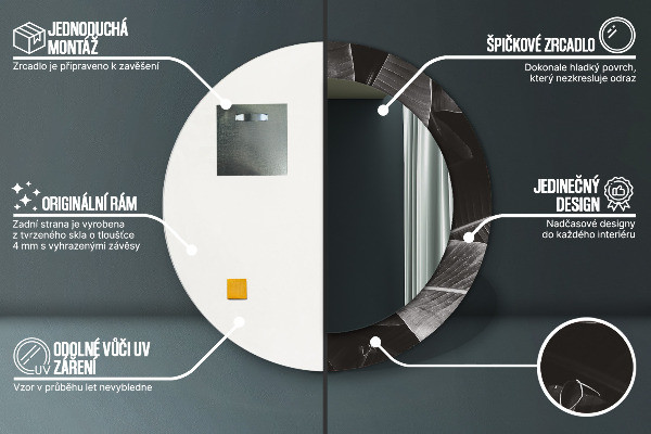 Tropické palmy Okrúhle dekoračné zrkadlo na stenu