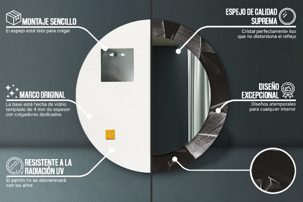 Tropické palmy Okrúhle dekoračné zrkadlo na stenu