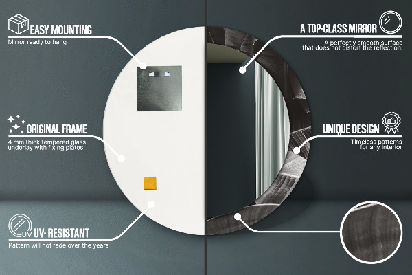 Tropické palmy Okrúhle dekoračné zrkadlo na stenu