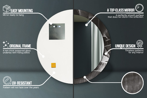 Tropické palmy Okrúhle dekoračné zrkadlo na stenu