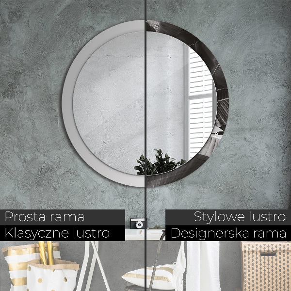 Tropické palmy Okrúhle dekoračné zrkadlo na stenu