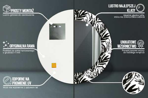 Monštrum Okrúhle zrkadlo s motívom