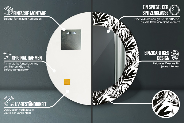 Monštrum Okrúhle zrkadlo s motívom