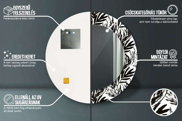 Monštrum Okrúhle zrkadlo s motívom