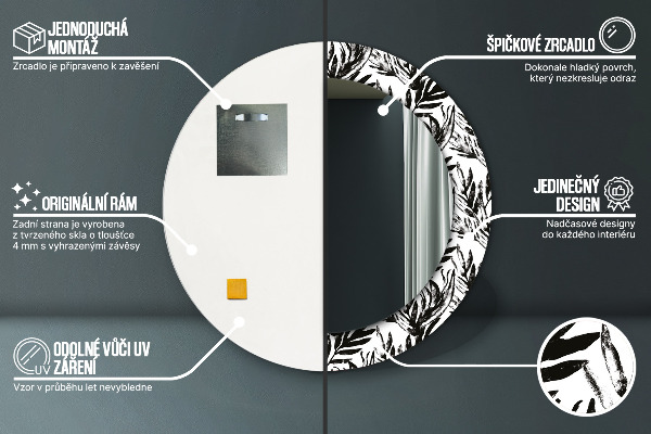 Monštrum Okrúhle zrkadlo s motívom