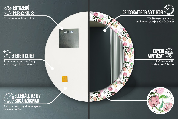 Pivon Okrúhle dekoračné zrkadlo