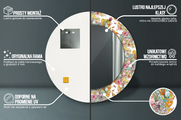 Sen o krajine rozprávok Okrúhle dekoračné zrkadlo na stenu