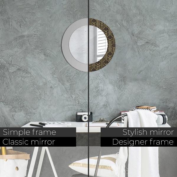 Abstraktný Okrúhle dekoračné zrkadlo na stenu