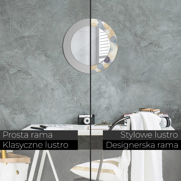 Geometrické kolesá Okrúhle dekoračné zrkadlo