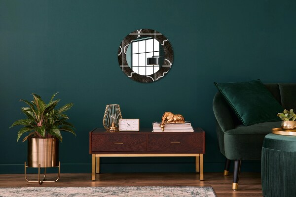 Starožitné dlaždice Okrúhle dekoračné zrkadlo