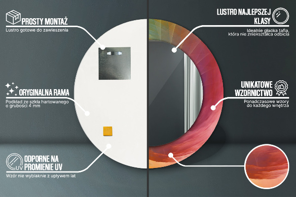 Hypnotická špirála Okrúhle dekoračné zrkadlo na stenu