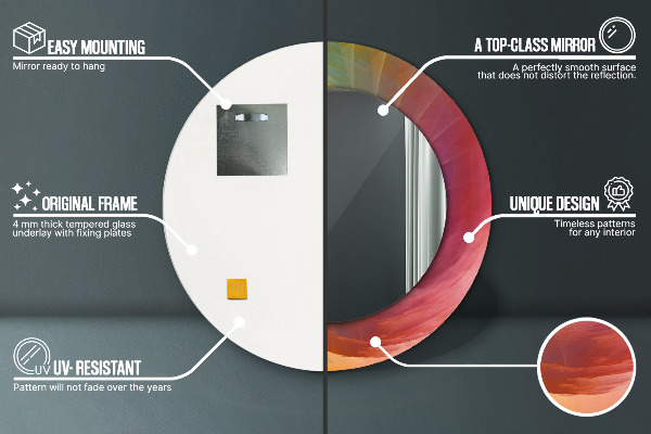 Hypnotická špirála Okrúhle dekoračné zrkadlo na stenu