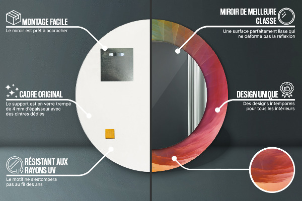 Hypnotická špirála Okrúhle dekoračné zrkadlo na stenu