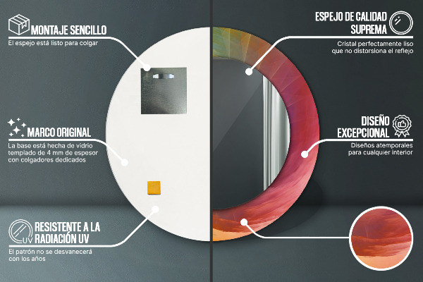 Hypnotická špirála Okrúhle dekoračné zrkadlo na stenu