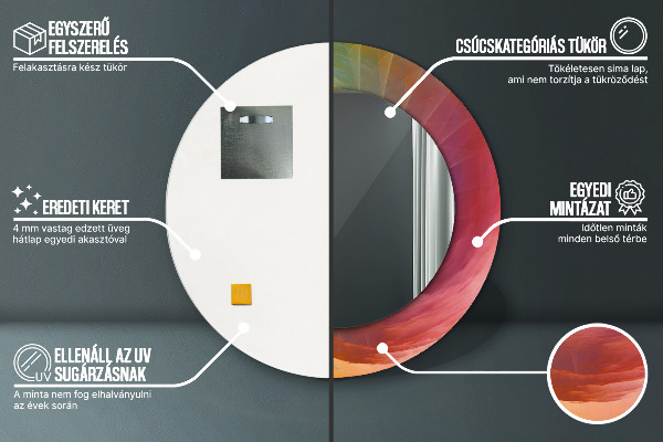 Hypnotická špirála Okrúhle dekoračné zrkadlo na stenu