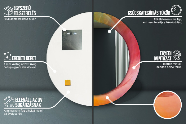 Hypnotická špirála Okrúhle dekoračné zrkadlo na stenu