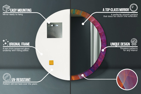 Hypnotická špirála Okrúhle dekoračné zrkadlo na stenu