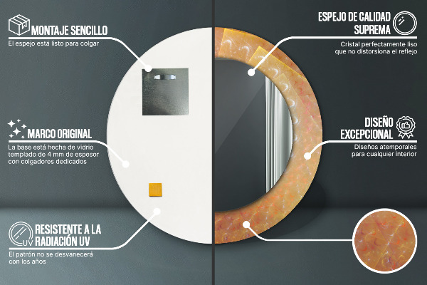 Špirálová abstrakcia Okrúhle dekoračné zrkadlo