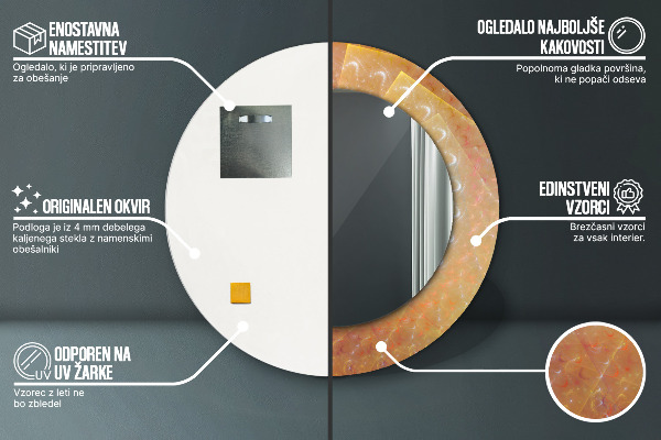 Špirálová abstrakcia Okrúhle dekoračné zrkadlo