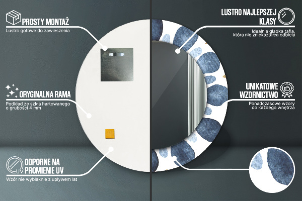 Mesiac Mandala Okrúhle dekoračné zrkadlo