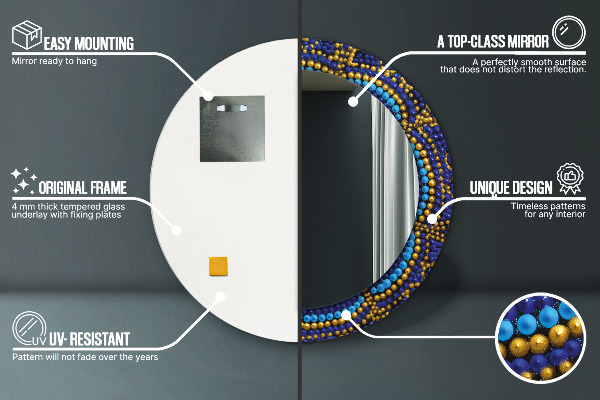 Dekoratívna skladba Okrúhle dekoračné zrkadlo