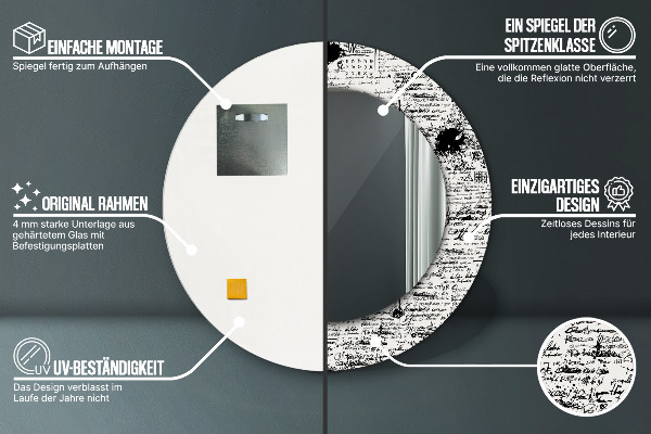 Šablóna Okrúhle dekoračné zrkadlo