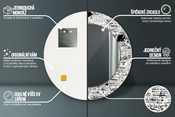 Šablóna Okrúhle dekoračné zrkadlo