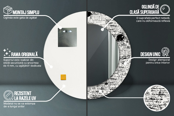 Šablóna Okrúhle dekoračné zrkadlo