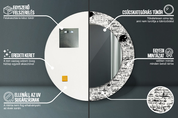 Šablóna Okrúhle dekoračné zrkadlo