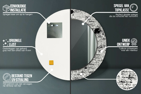 Šablóna Okrúhle dekoračné zrkadlo