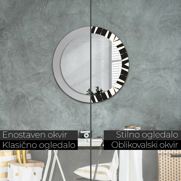 Geometria abstrakcie Okrúhle dekoračné zrkadlo