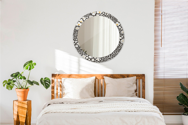 Slonovina Stokrota Okrúhle dekoračné zrkadlo