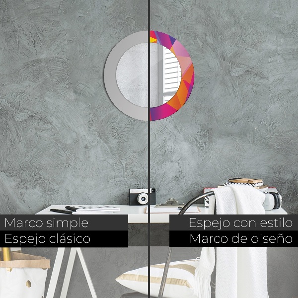 Geometrické zloženie Okrúhle zrkadlo s motívom