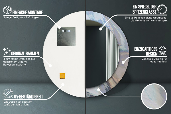 Holografická textúra Okrúhle zrkadlo s motívom