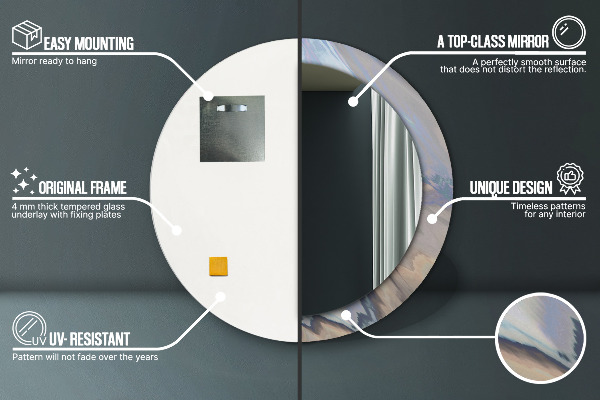 Holografická textúra Okrúhle zrkadlo s motívom