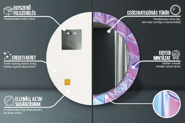 Abstraktný surálny Okrúhle zrkadlo s motívom