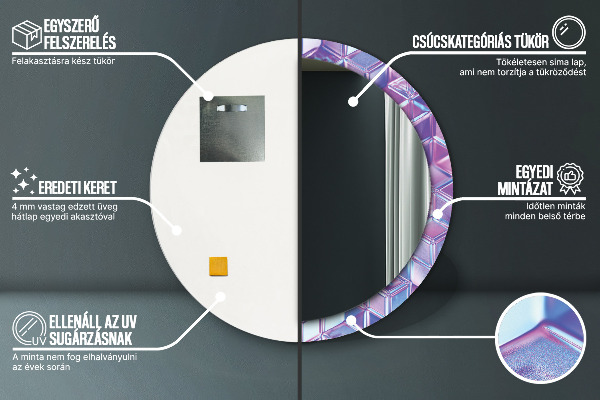 Abstraktný surálny Okrúhle zrkadlo s motívom